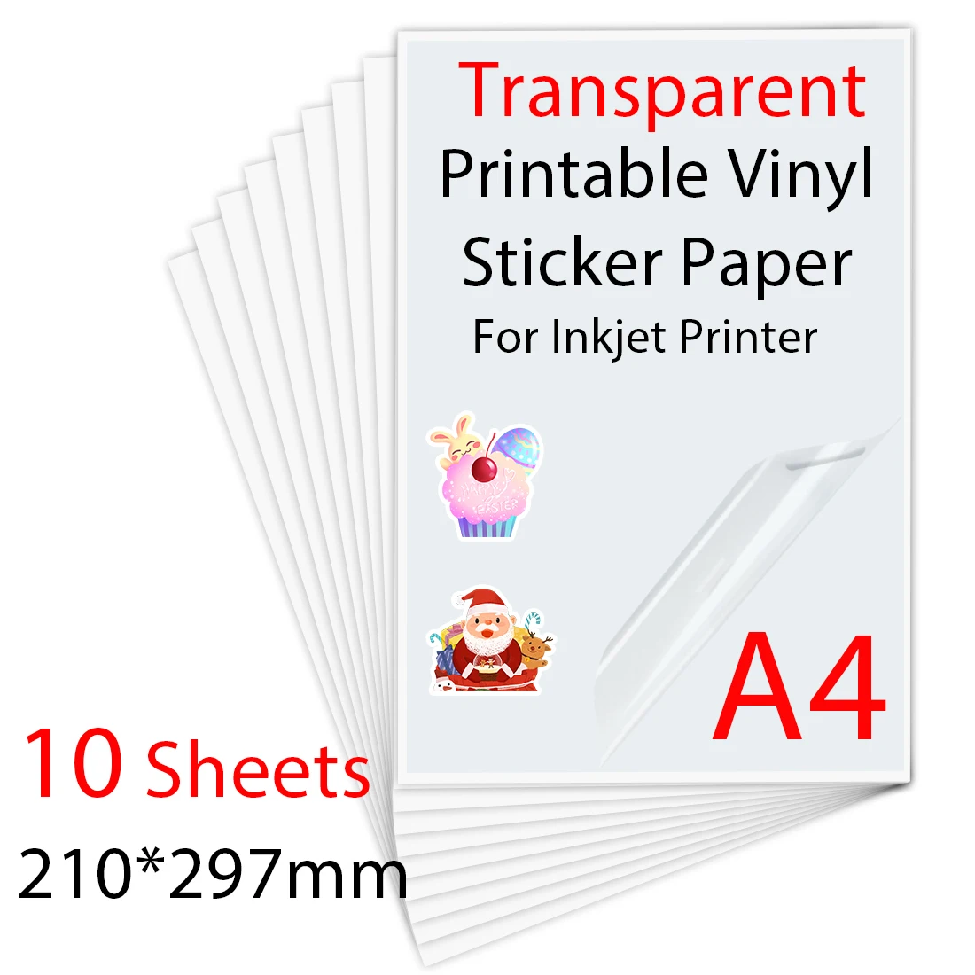 Sticker Paper - A4 - 100 Sheets - Clear