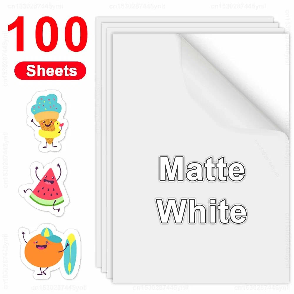 Sticker Paper - A4 - 100 Sheets - Matte