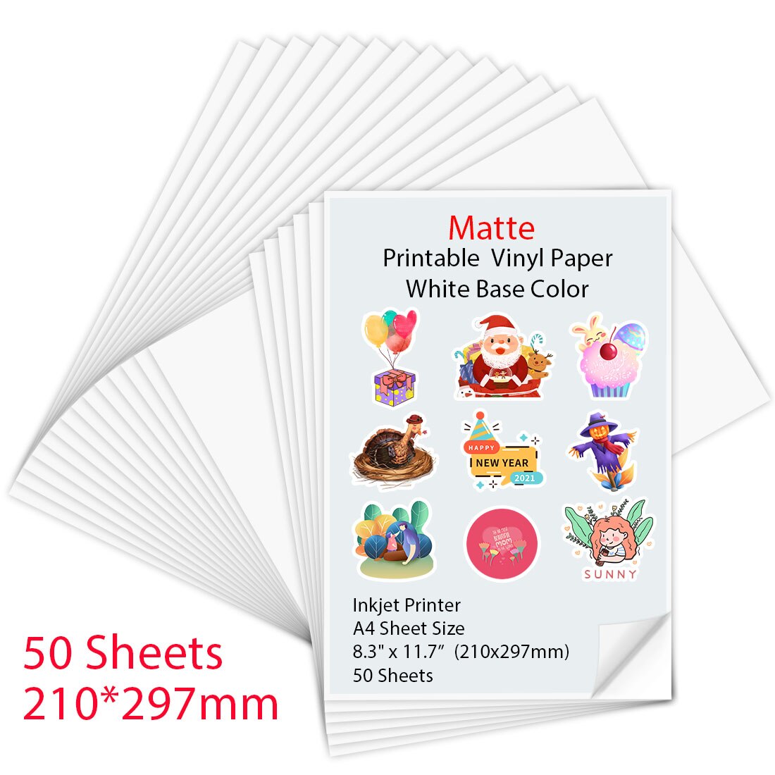 Sticker Paper - A4 - 100 Sheets - Matte
