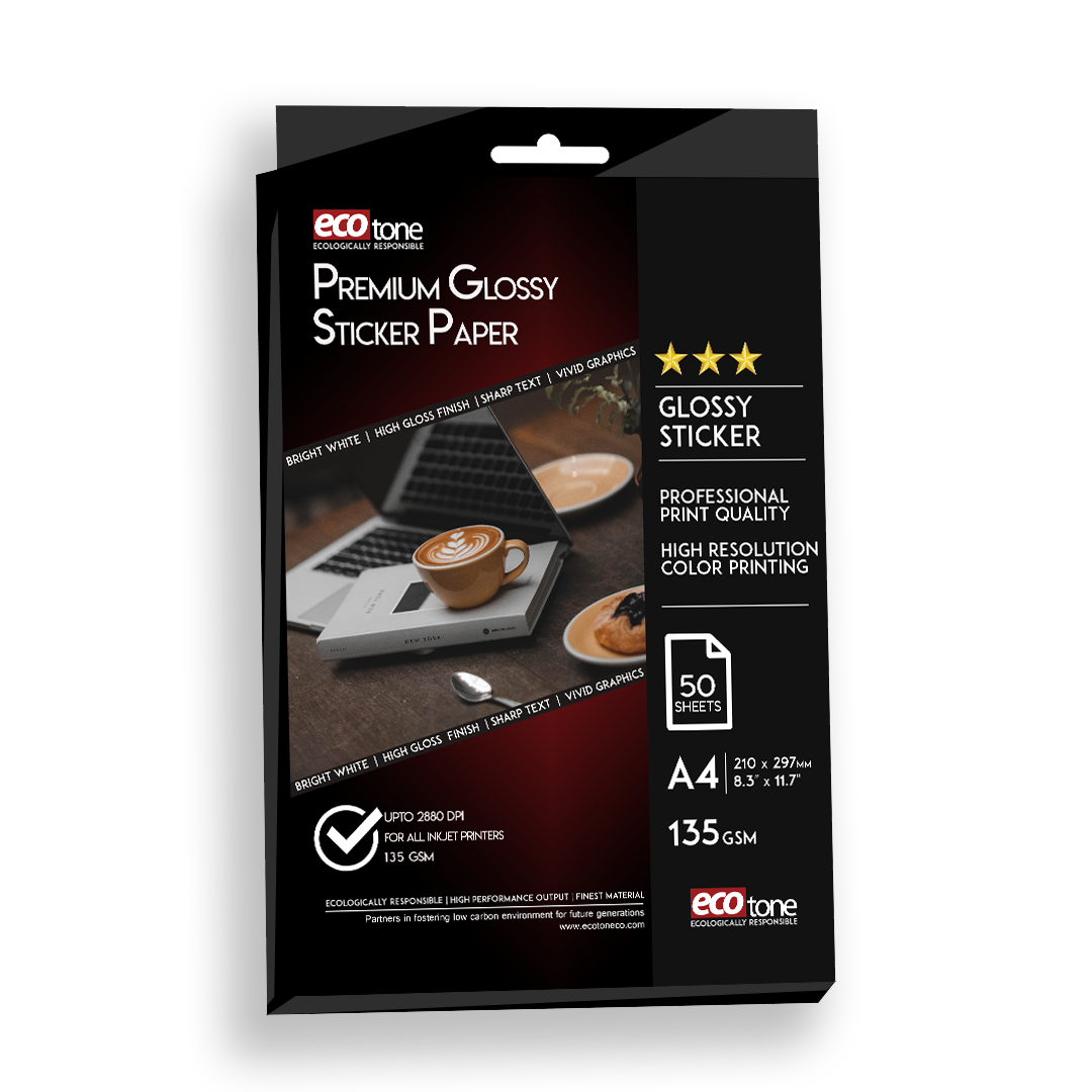 Sticker Paper - A4 - 25 Sheets - Glossy