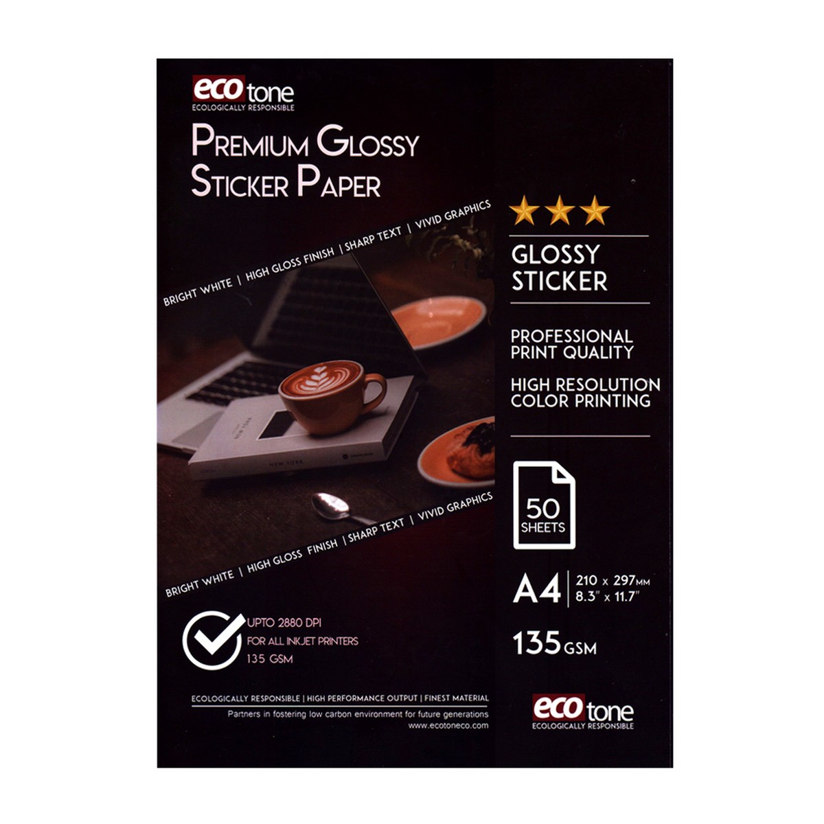 Sticker Paper - A4 - 50 Sheets - Glossy