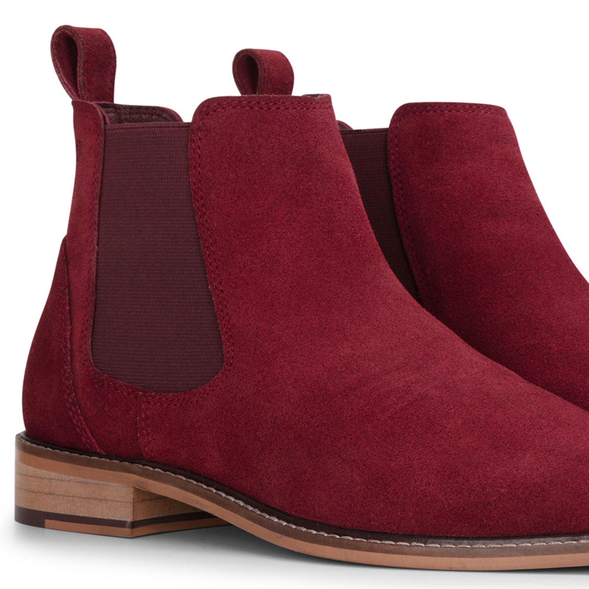 Suede Burgundy Chelsea Boots