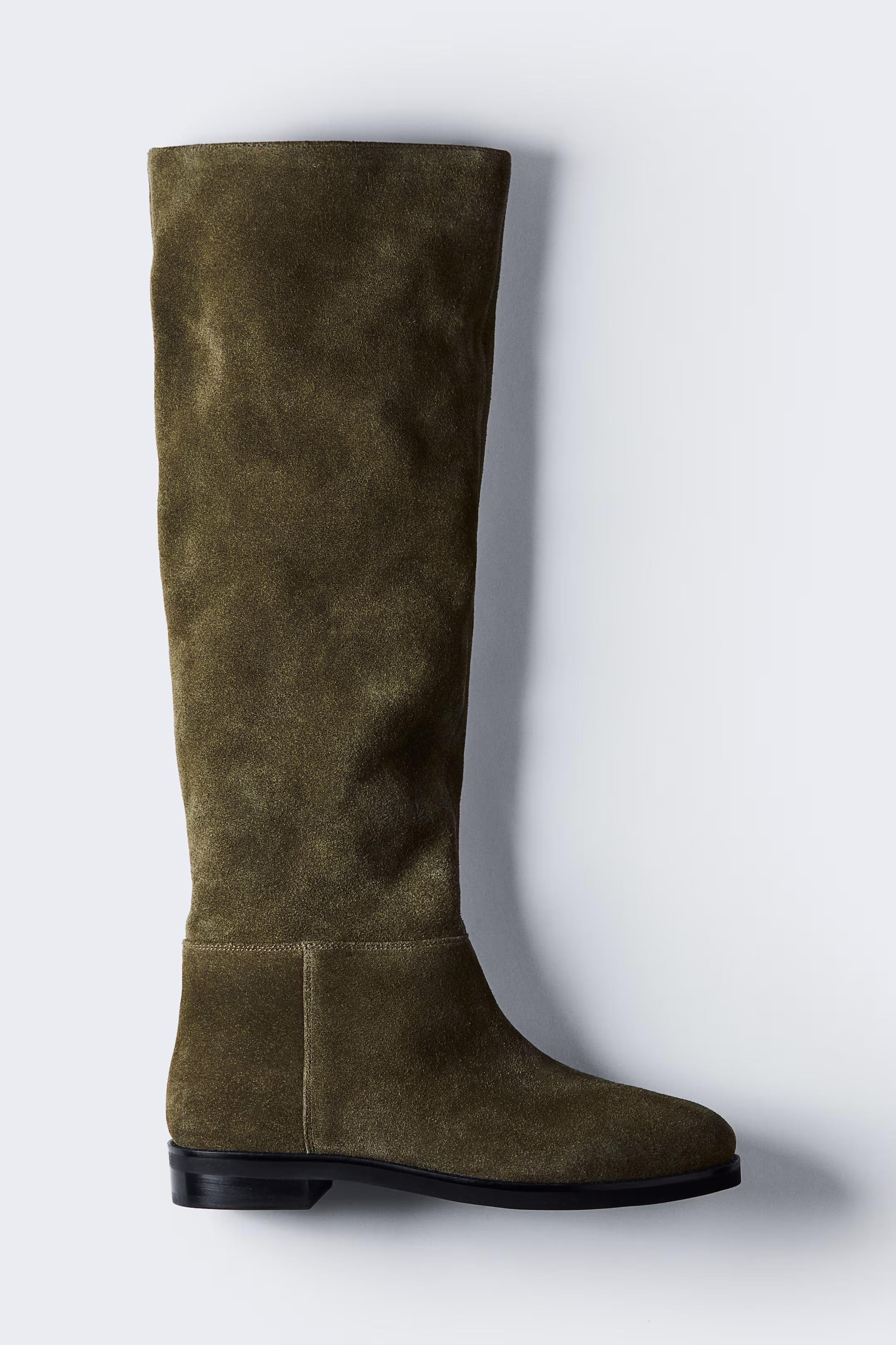 Suede Khaki Dress Boots