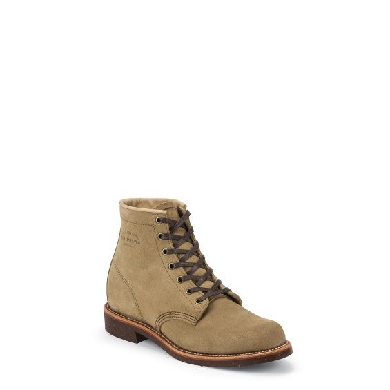 Suede Khaki Work Boots