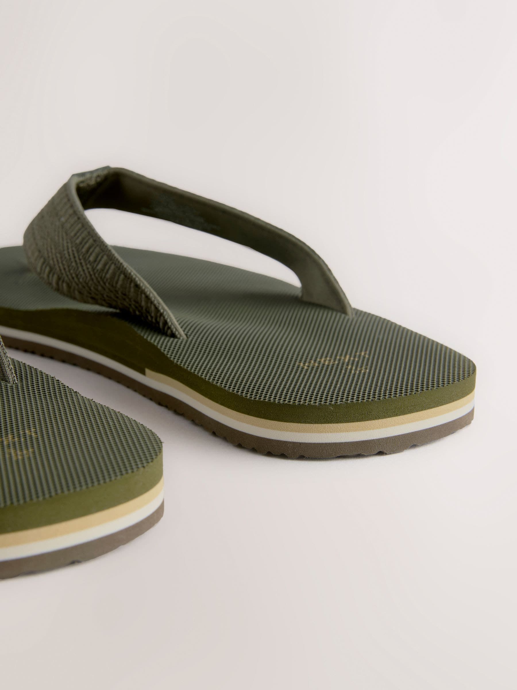 Summer Khaki Flip Flops