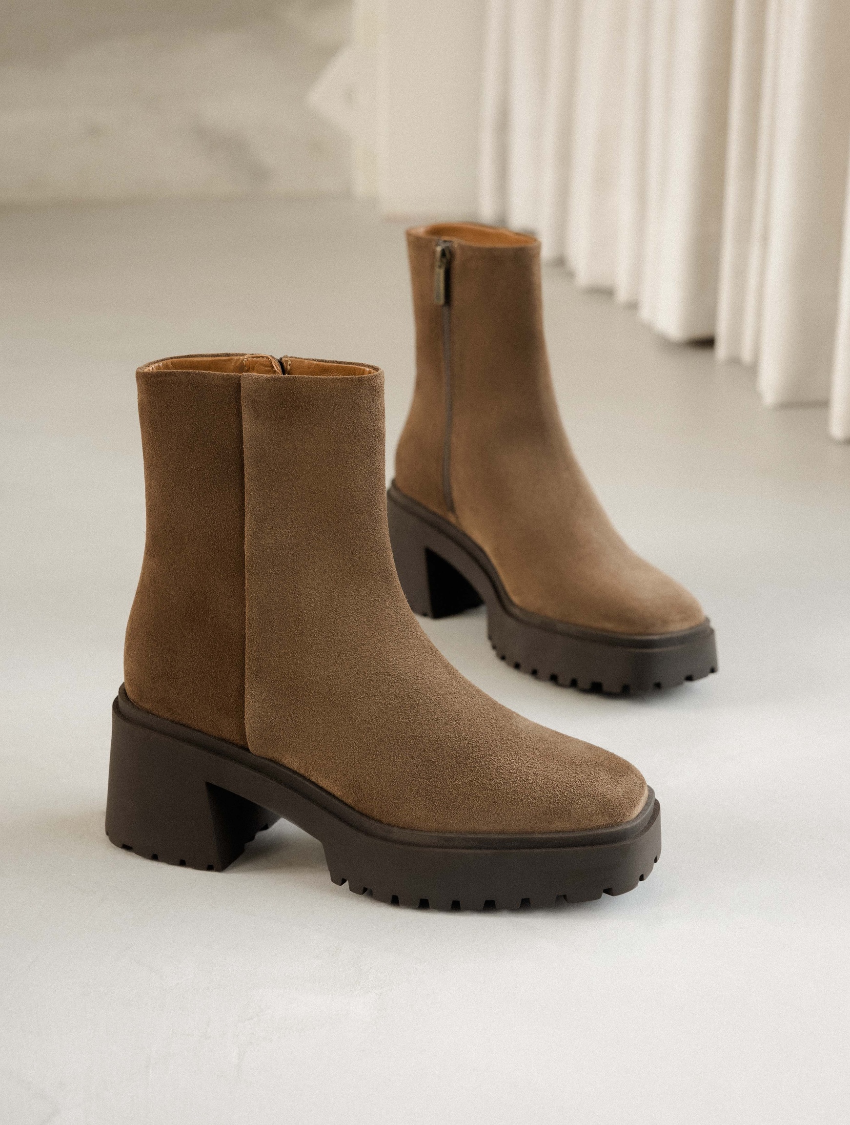 Tough Khaki Dress Boots