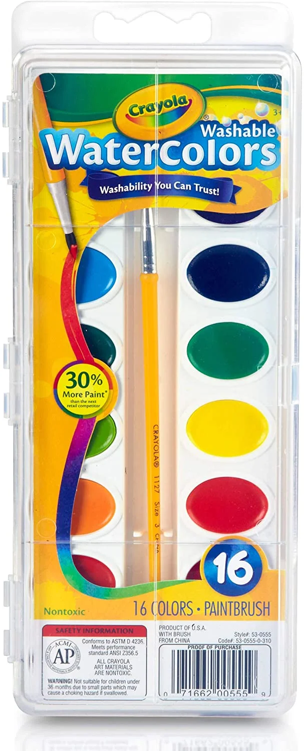 Watercolor Set - 6 Colors - Crayola
