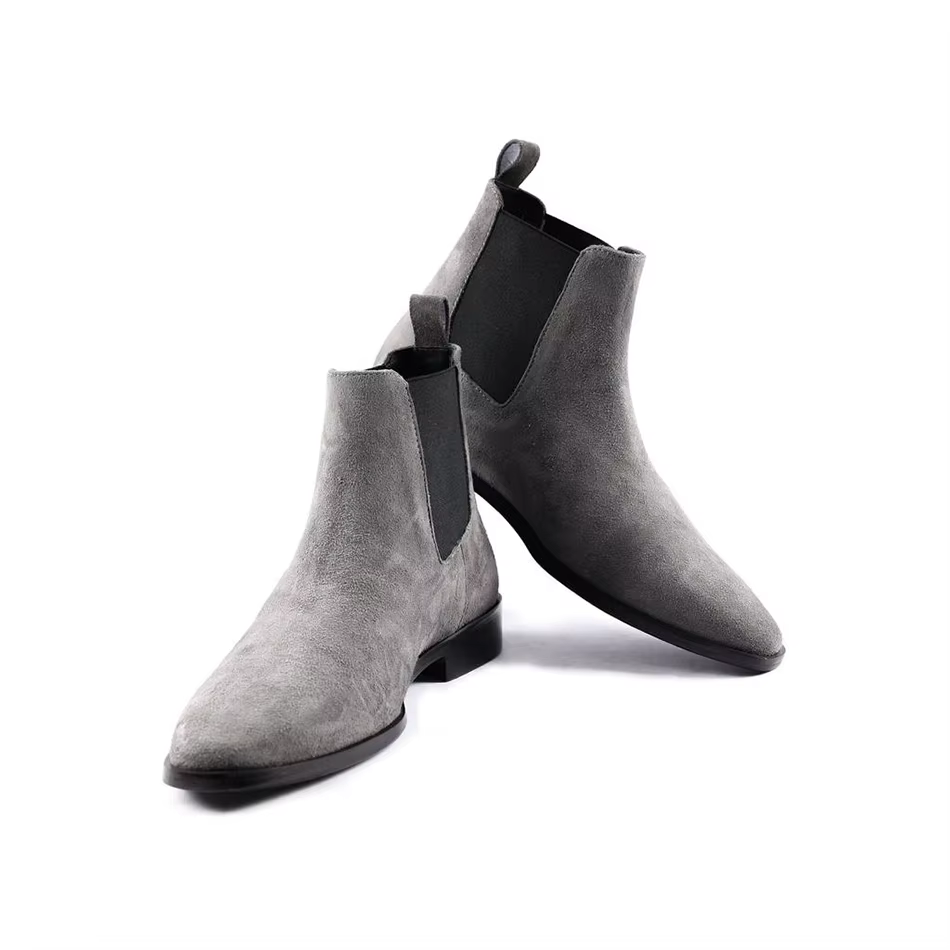 Waterproof Grey Chelsea Boots
