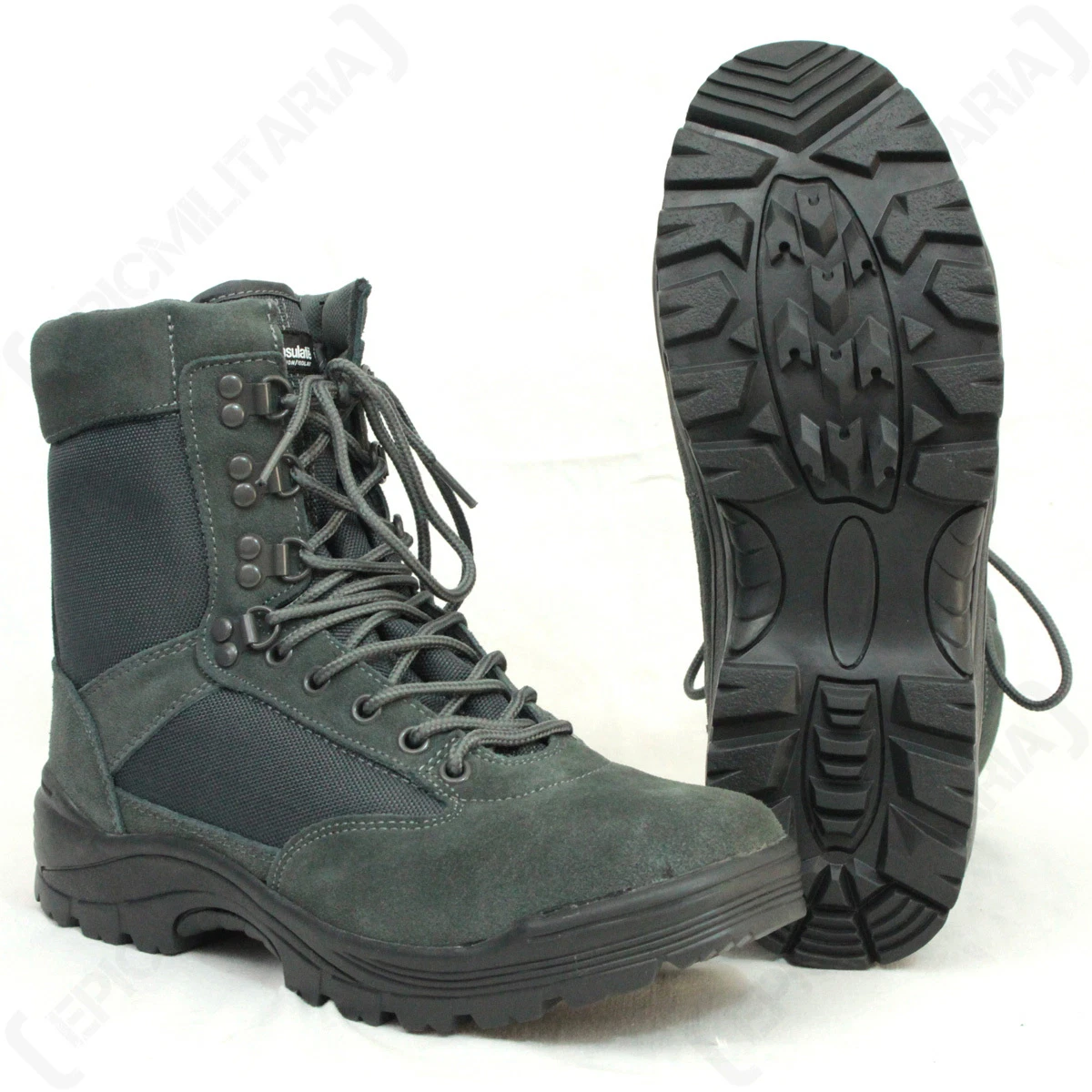 Waterproof Grey Combat Boots