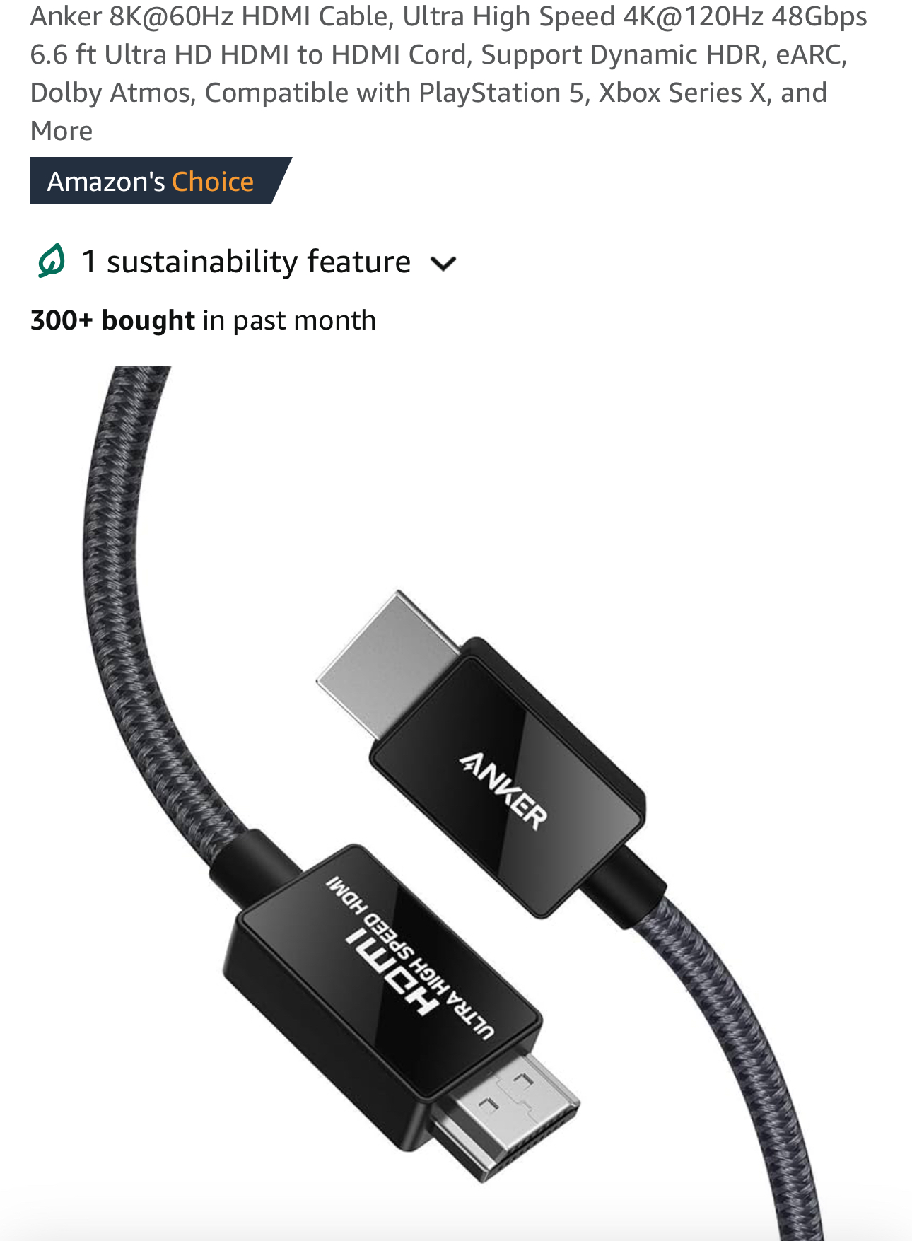 Anker HDMI Cable