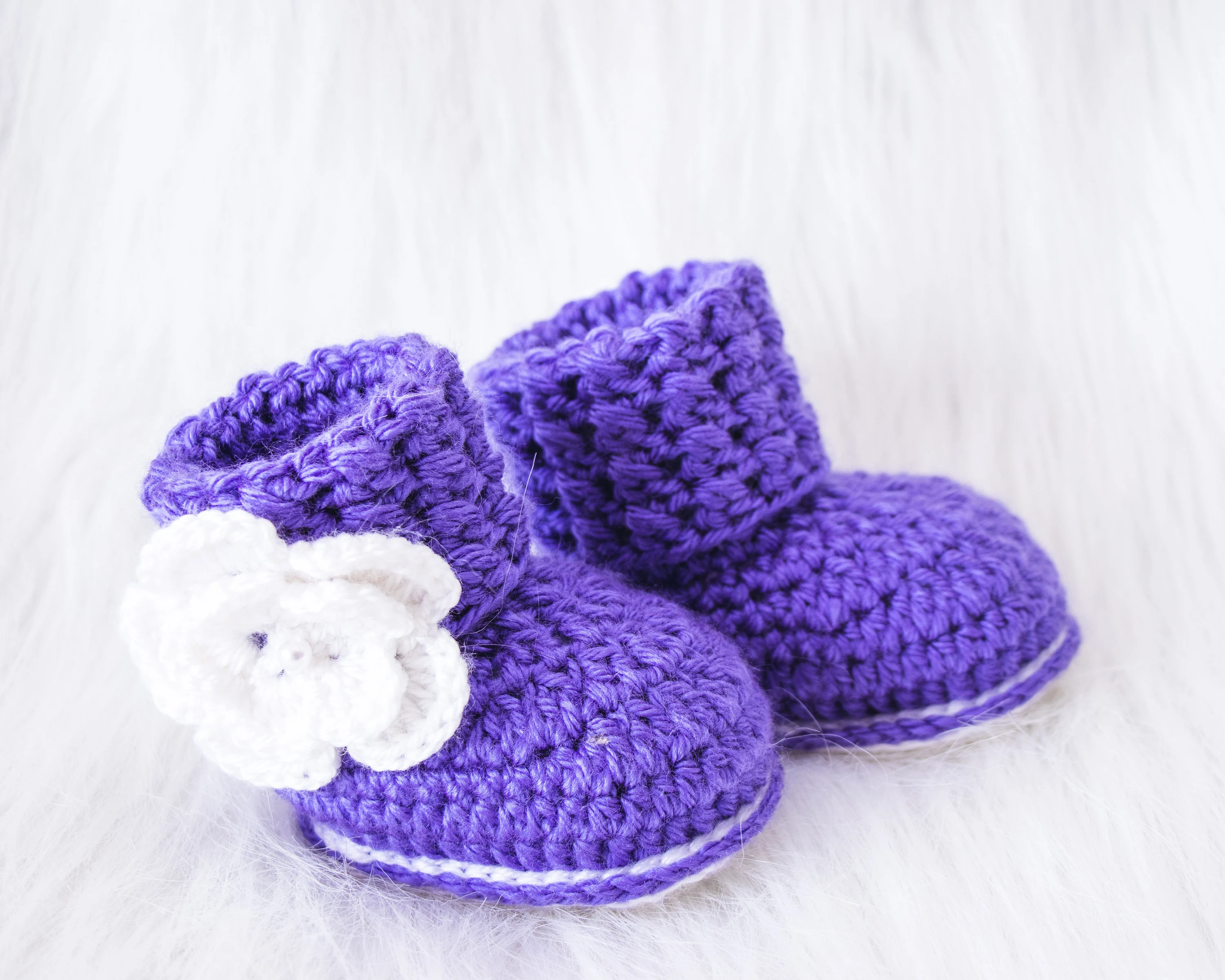 Baby Booties - Purple