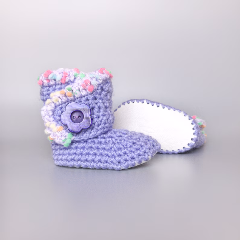 Baby Booties - Purple