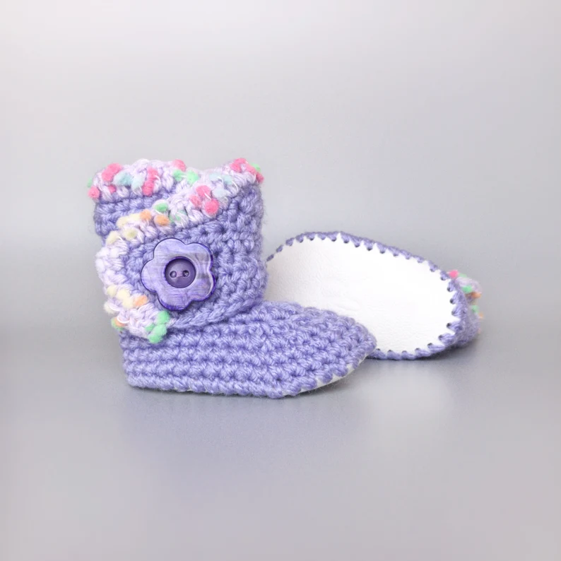 Baby Booties - Purple