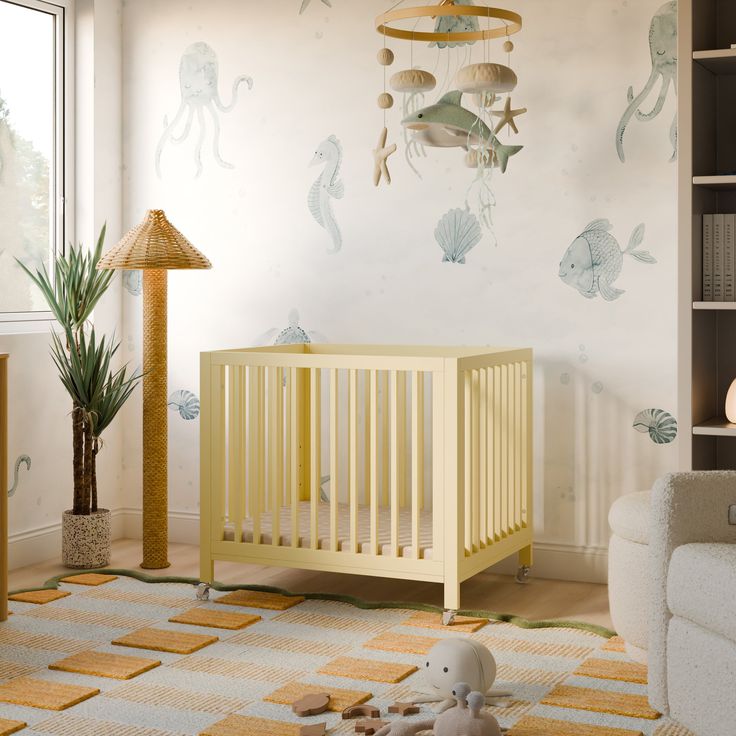 Baby Crib - Yellow