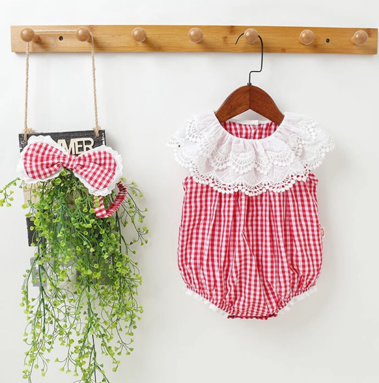 Baby Romper - Red