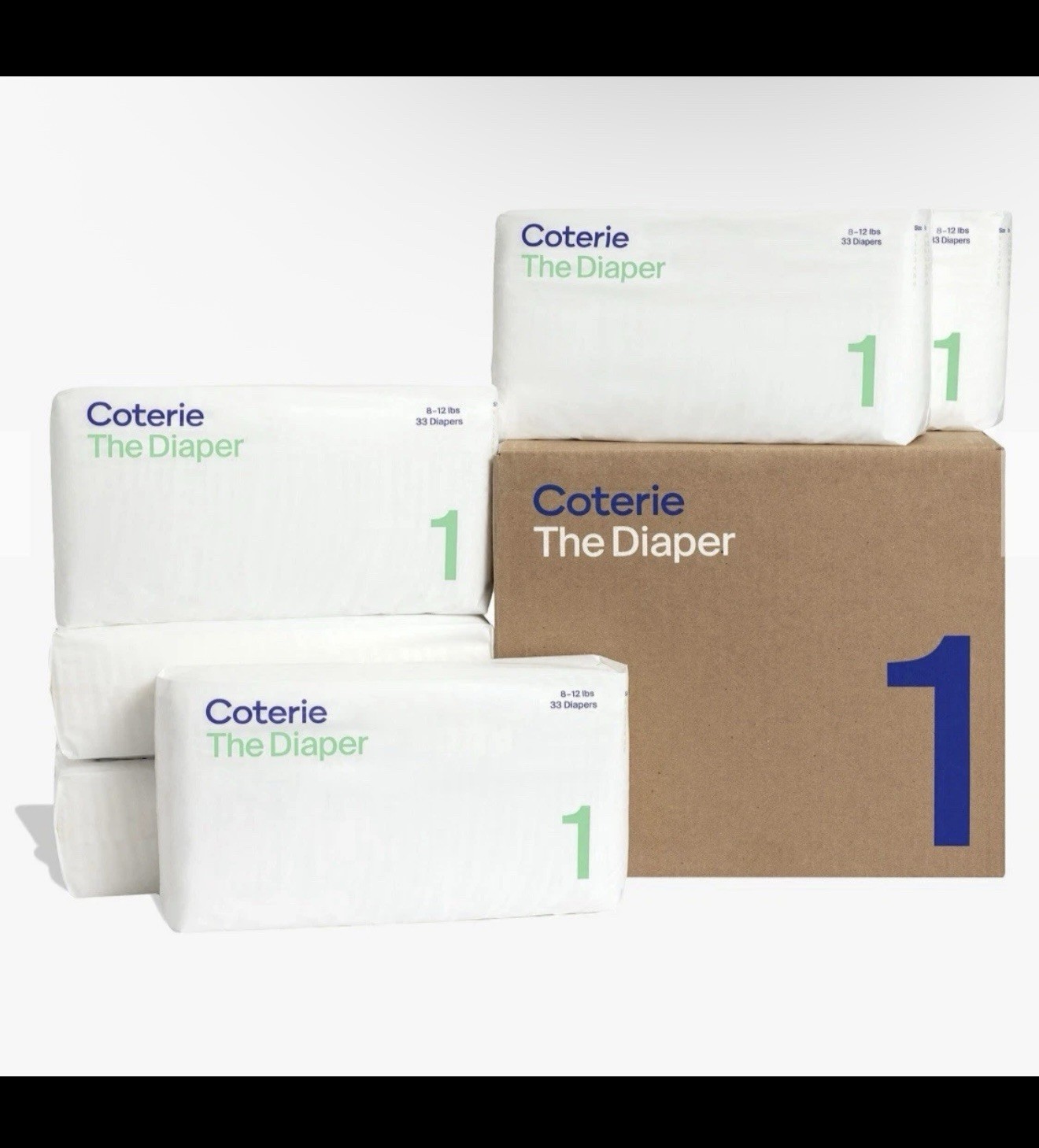 Diapers - Size 1 - White