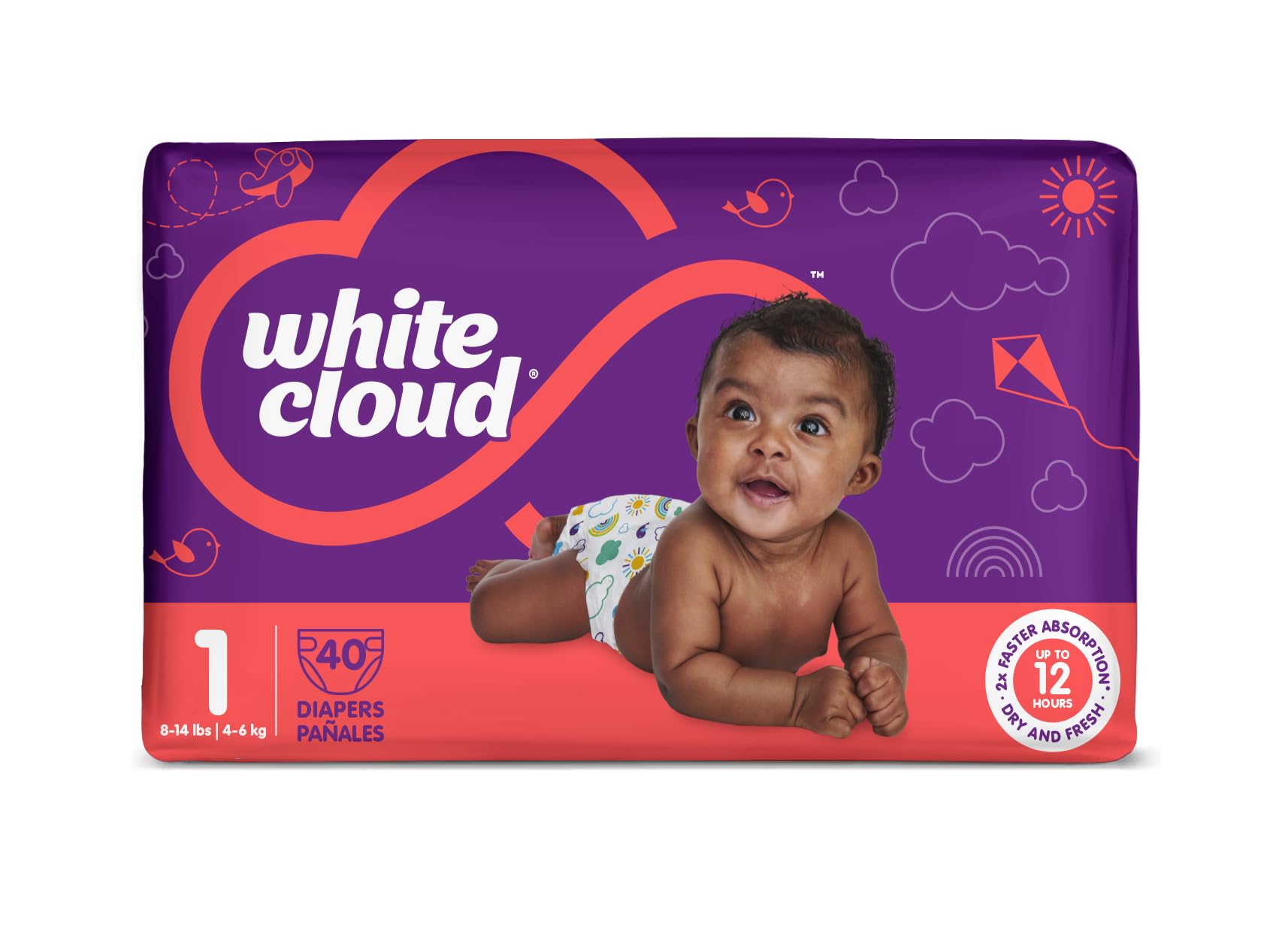 Diapers - Size 1 - White