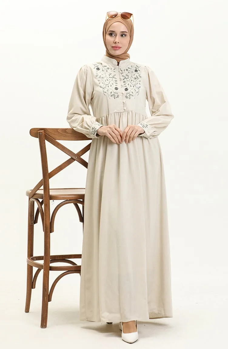 Hijab Dress - Beige