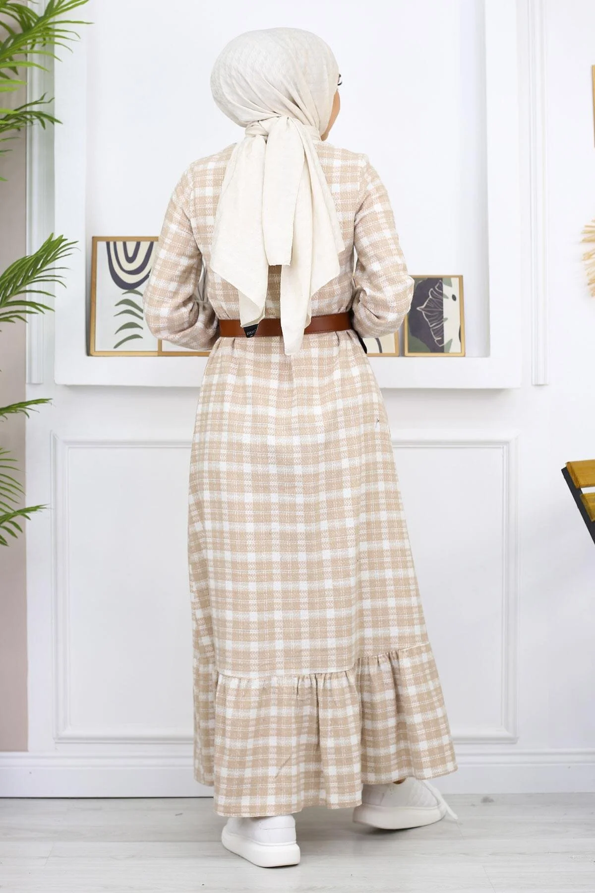Hijab Dress - Beige