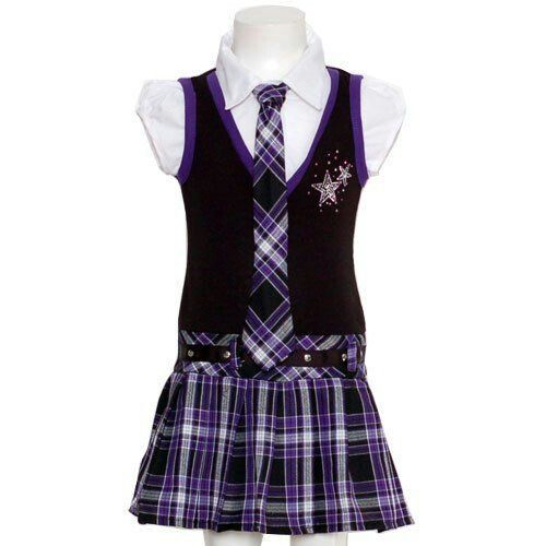 Kids School Uniform - Skirt - Purple