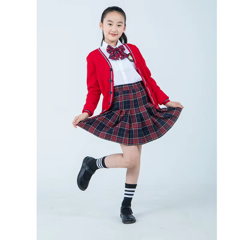 Kids School Uniform - Skirt - Red