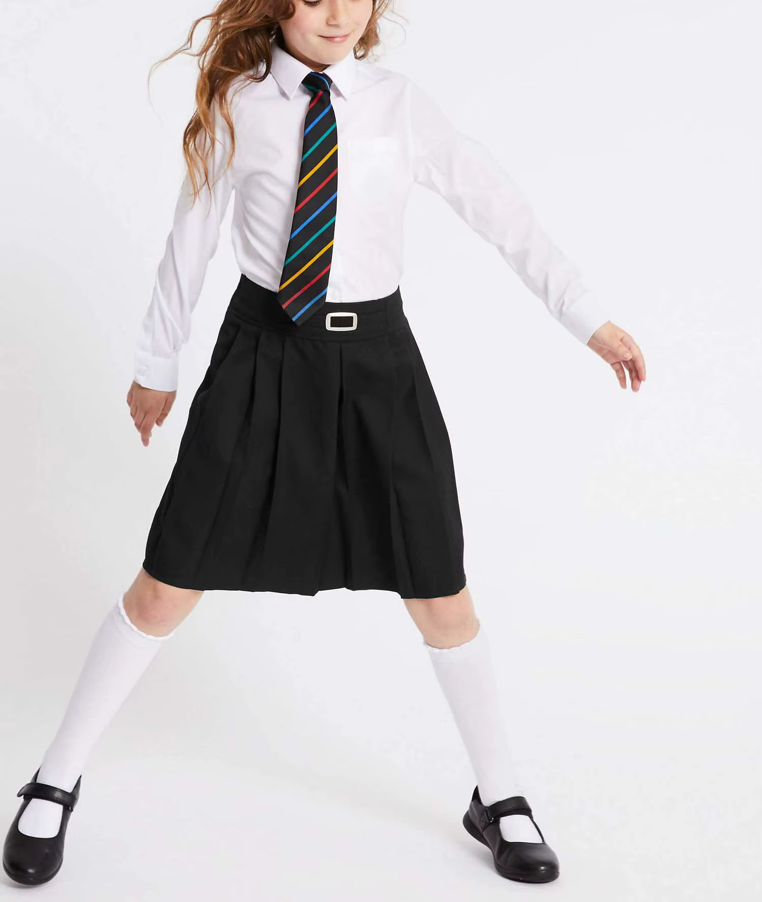 Kids School Uniform - Skirt - White