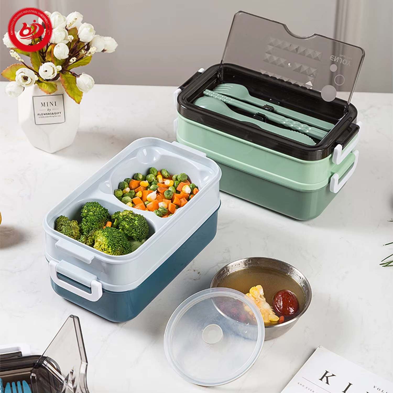Lunch Box - Plastic - Green