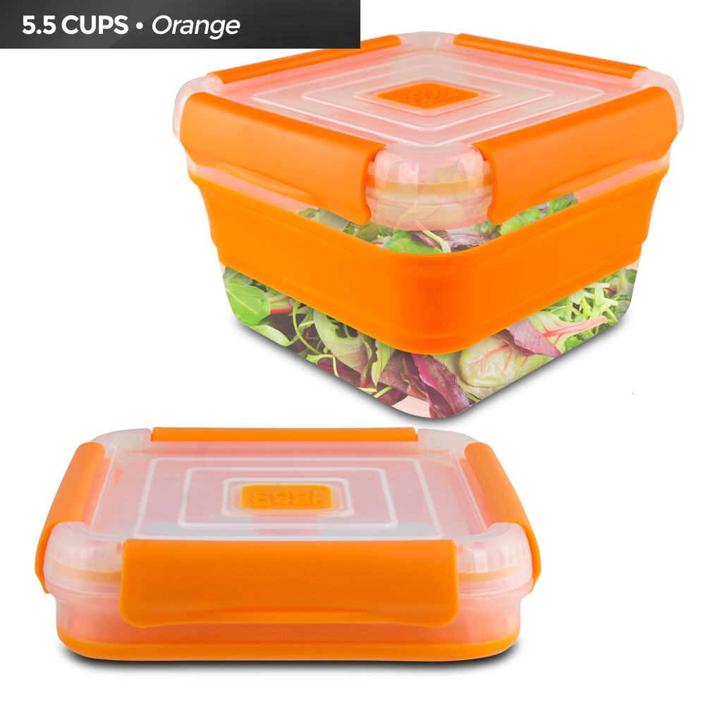 Lunch Box - Plastic - Orange