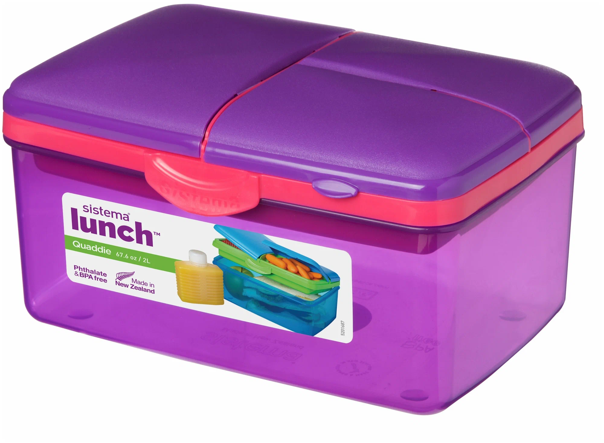 Lunch Box - Plastic - Purple