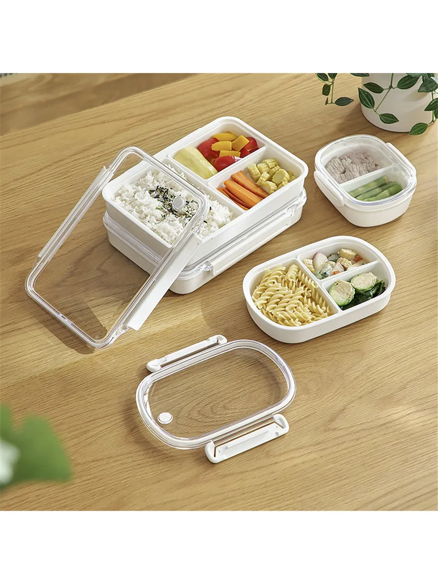 Lunch Box - Plastic - White