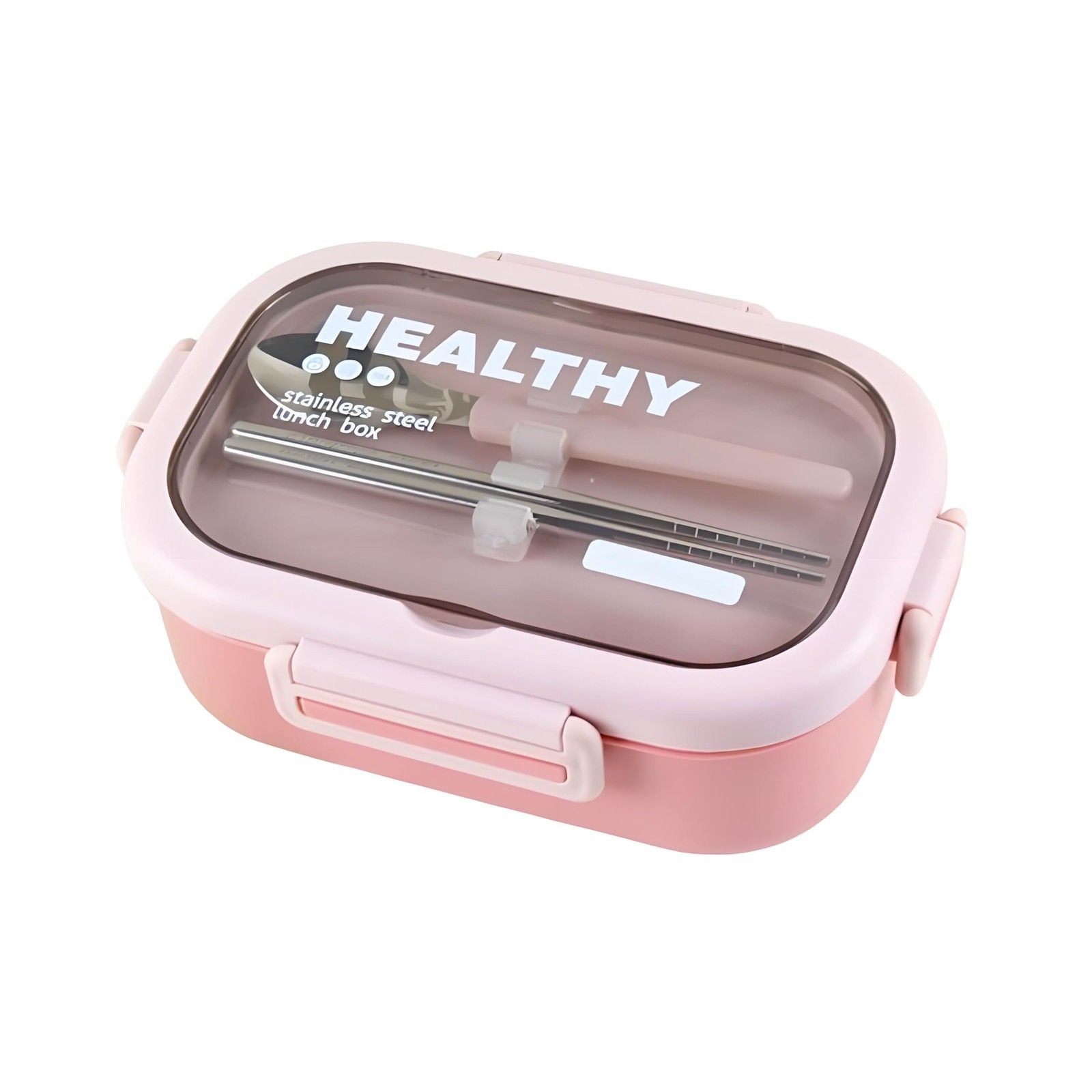 Lunch Box - Steel - Pink