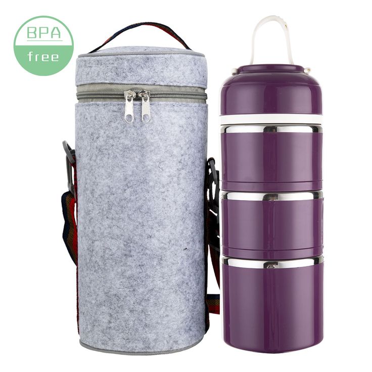 Lunch Box - Steel - Purple