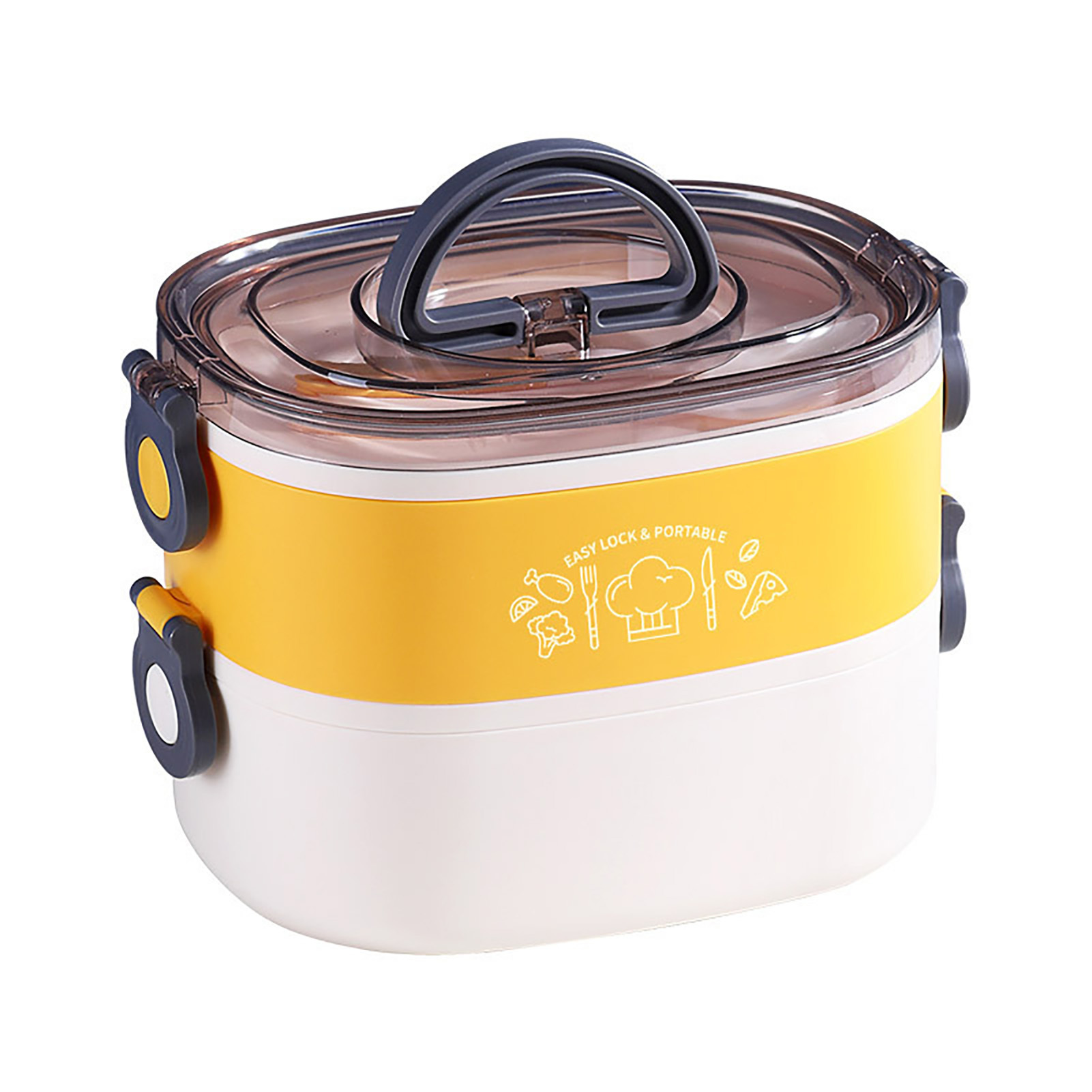 Lunch Box - Steel - Yellow