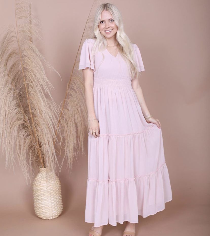 Modest Dress - Pink