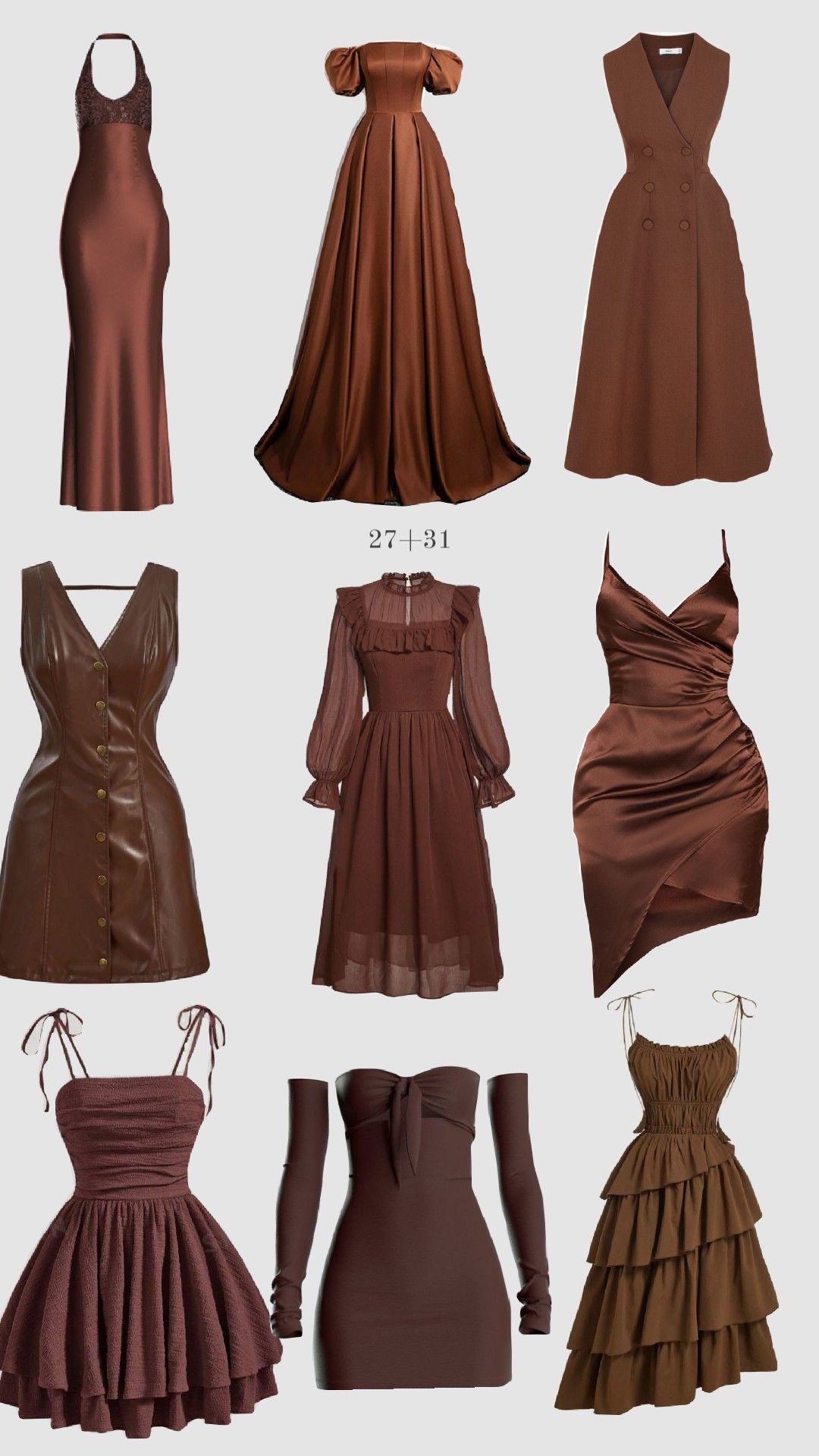 Modest Fashion Dress - Brown