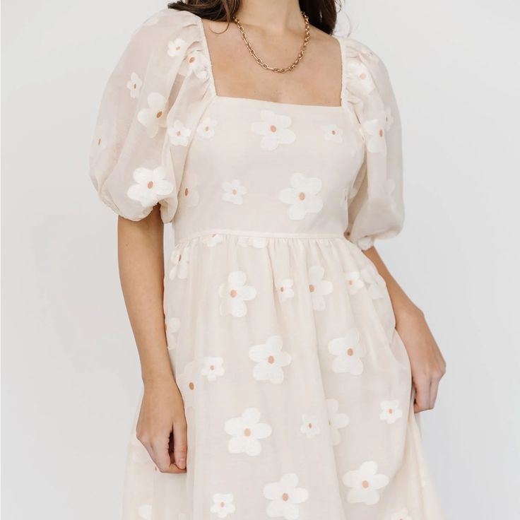 Modest Fashion Dress - Cream