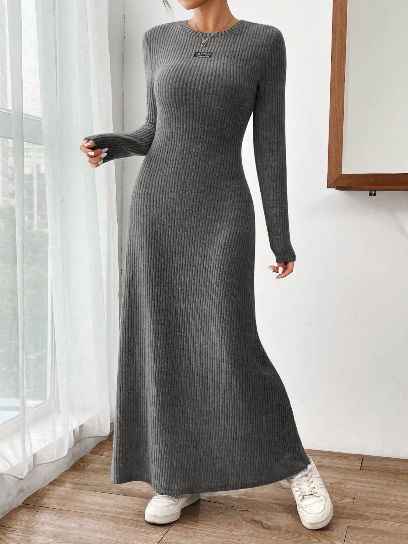 Modest Fashion Dress - Grey