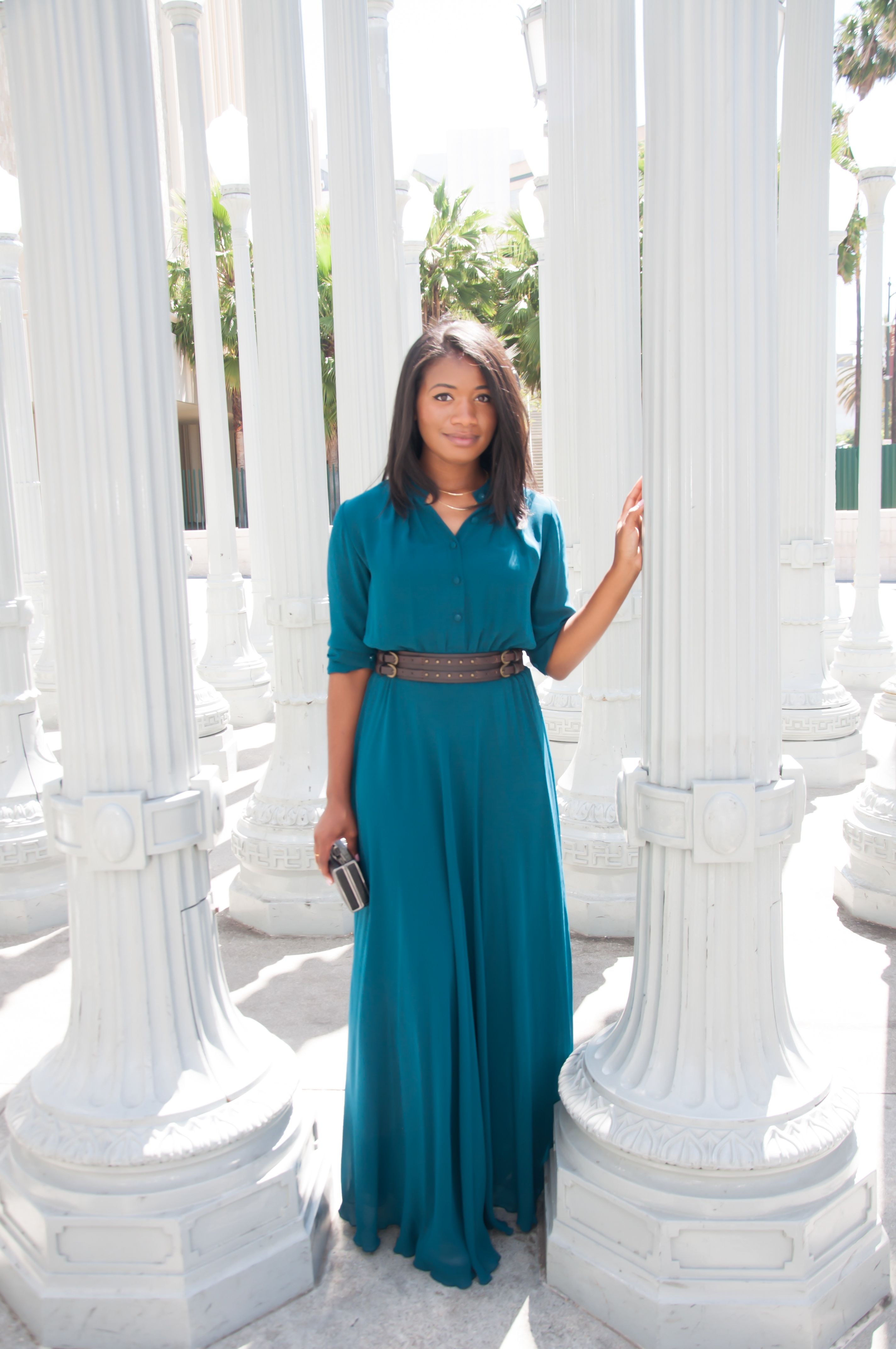 Modest Fashion Dress - Teal