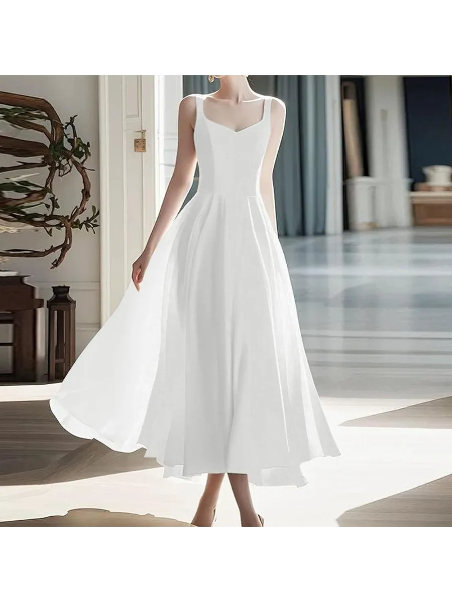 Modest Fashion Dress - White