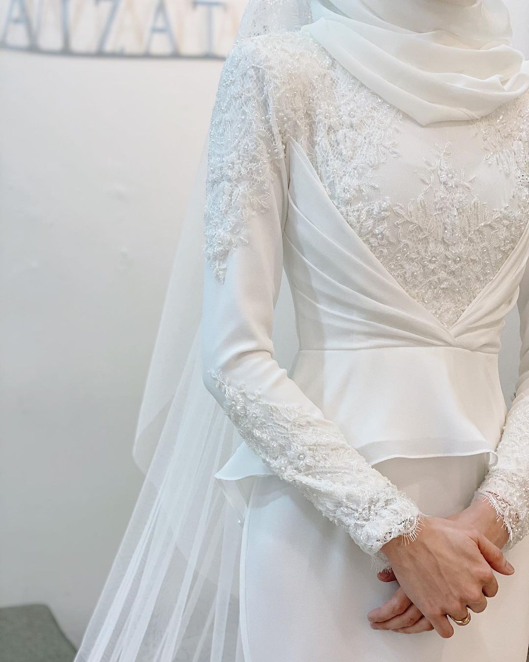 Muslim Wedding Attire - Cream