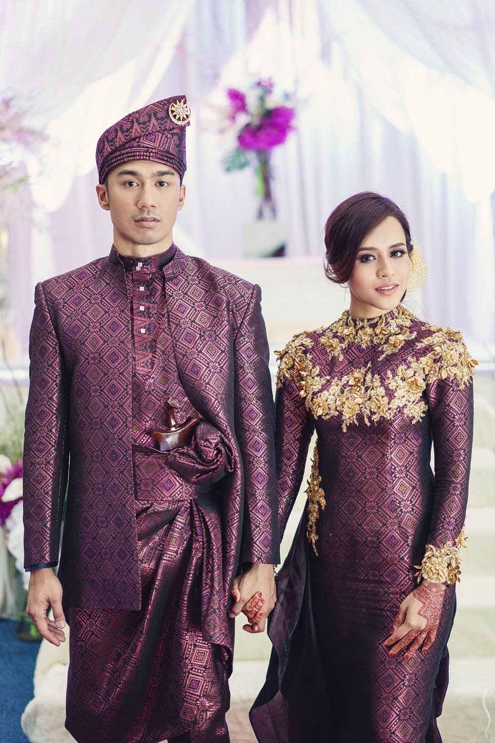 Muslim Wedding Attire - Maroon