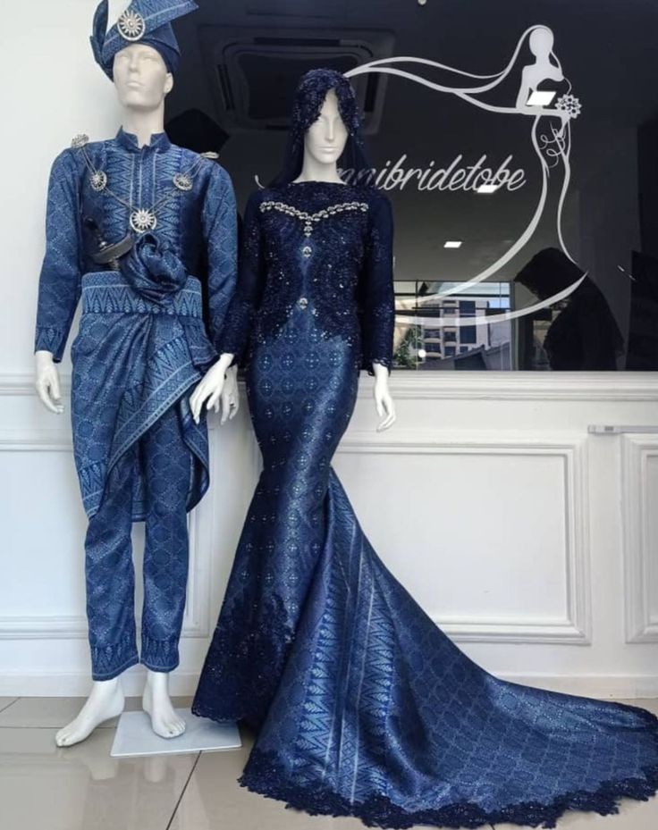 Muslim Wedding Attire - Navy