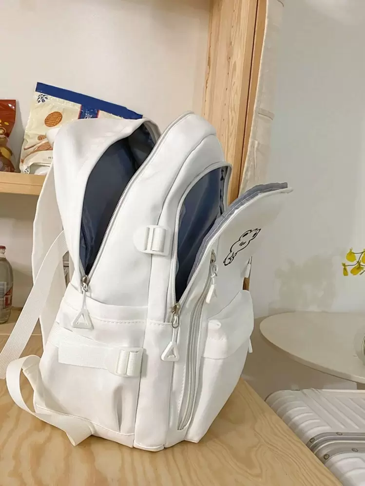 School Bag - Backpack - White