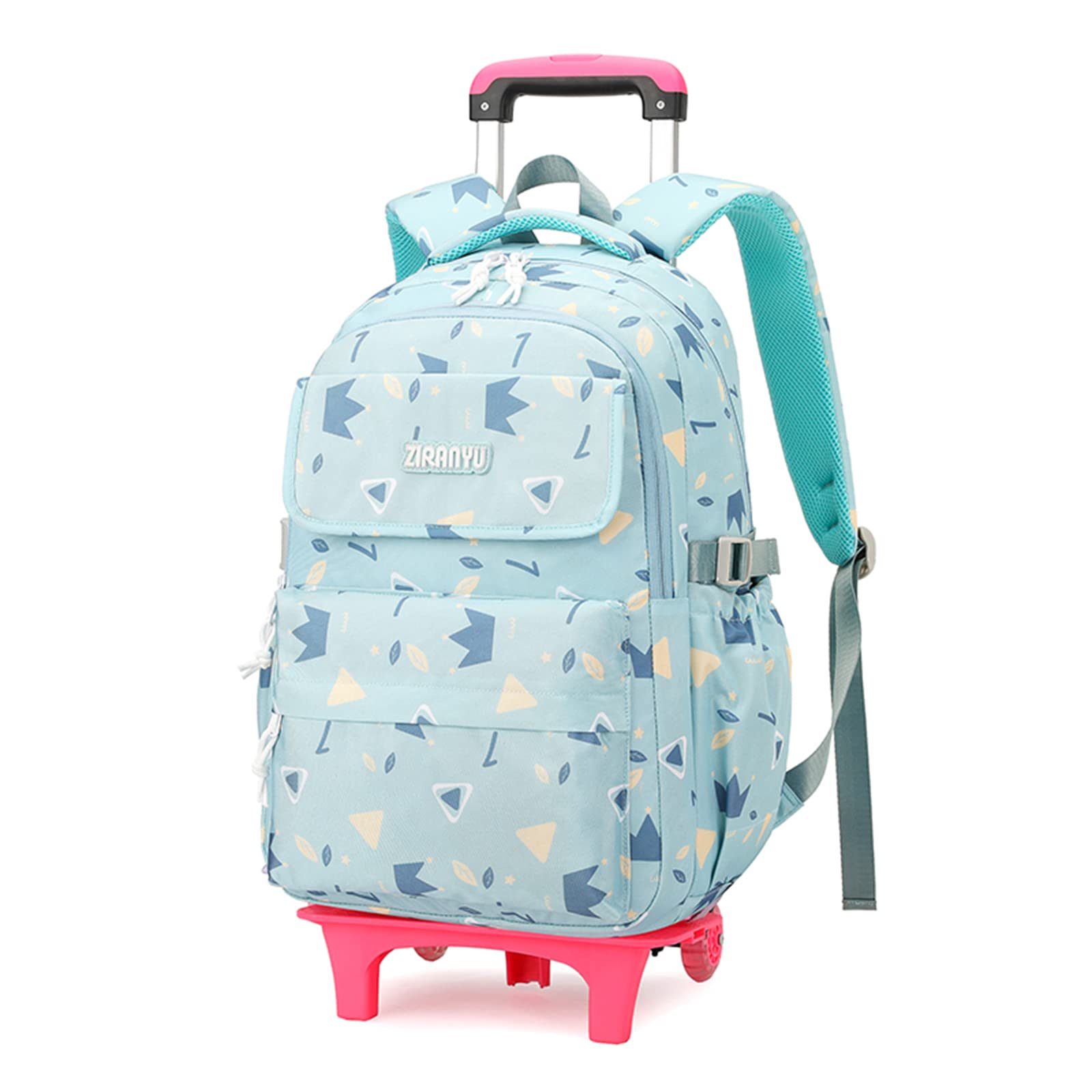 School Bag - Wheeled - Green