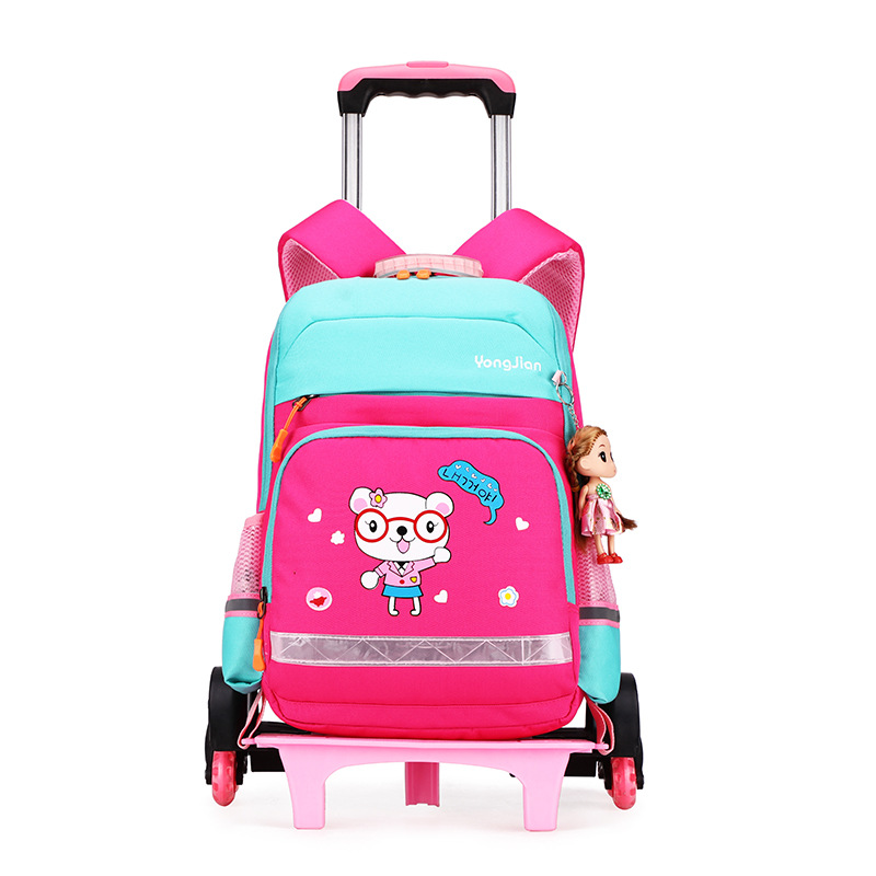 School Bag - Wheeled - Orange