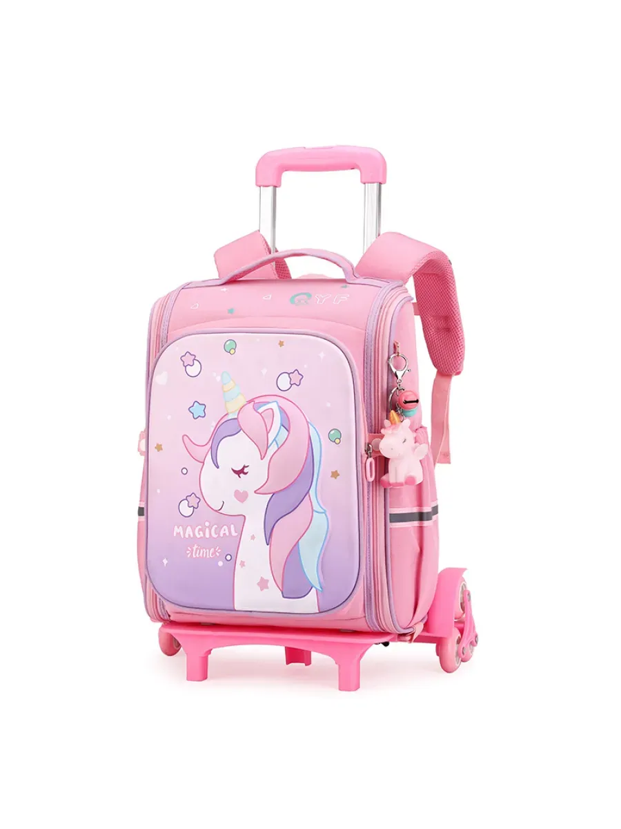 School Bag - Wheeled - Pink