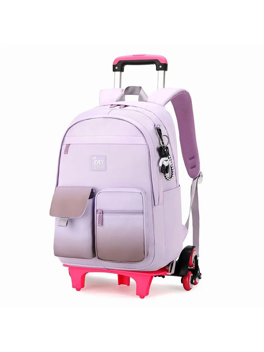 School Bag - Wheeled - Purple