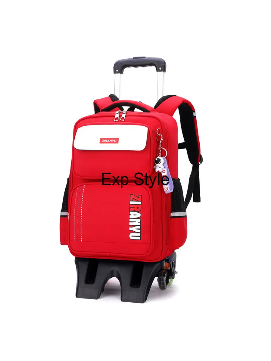 School Bag - Wheeled - Red