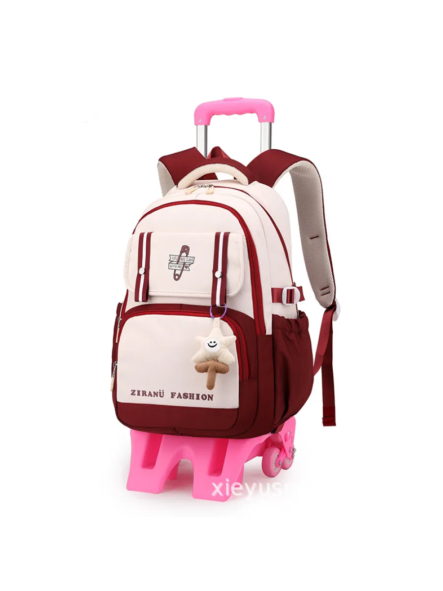 School Bag - Wheeled - Red