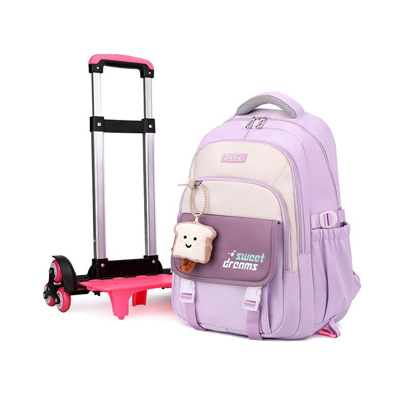 School Bag - Wheeled - White